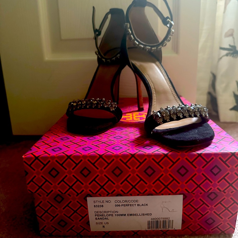 TORY BURCH : Penelope Embellished Crystal Sandal